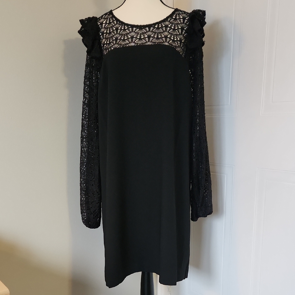 Lilly Pulitzer Black Ruffled Cut Out Cocktail Dress